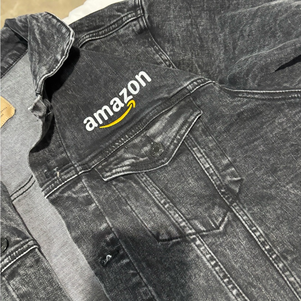 Amazon Black Jean Jacket 2xlarge - image 2